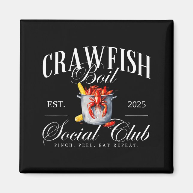 Crawfish Boil Social Club Cajun Seafood Festival S Magnet (Framsidan)