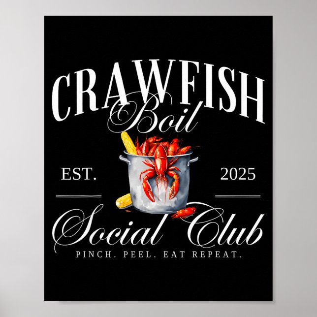 Crawfish Boil Social Club Cajun Seafood Festival S Poster (Framsidan)