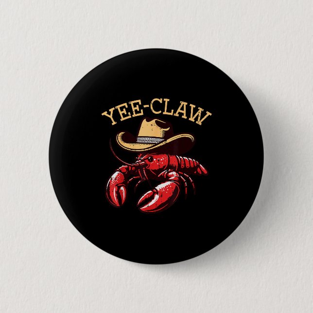 Crawfish Cowboy Yee Claw Crayfish Lobster Men Boys Knapp (Framsida)