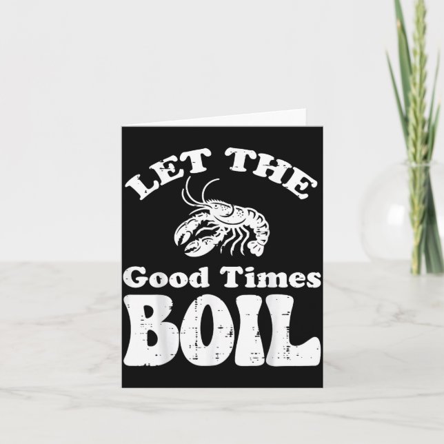 Crawfish Let Good Times Boil Funny Crayfish Men Wo Kort (Framsida)