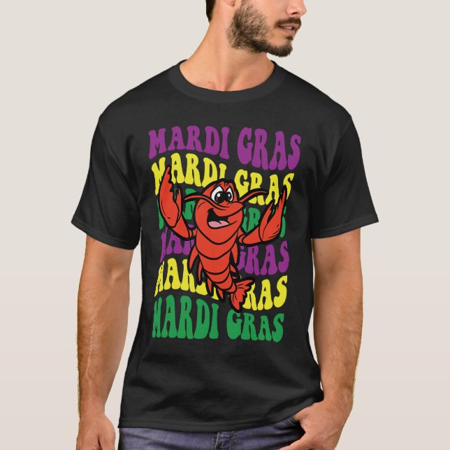 Crawfish Mardi Gras Retro Mudbug Carnival Parade C T Shirt (Framsida)