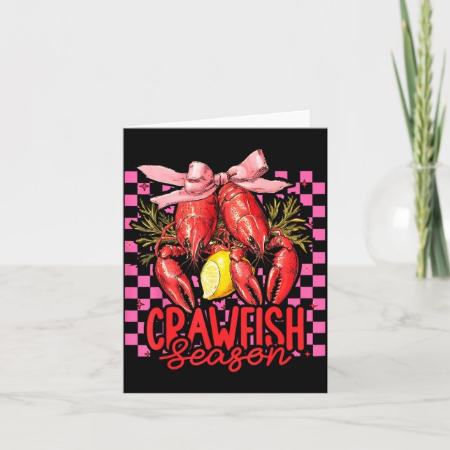 Crawfish Season Crawfish Boil Lobster Cajun Men Wo Kort (Framsida)