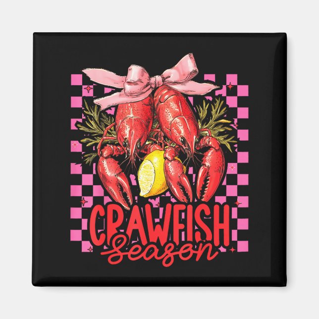 Crawfish Season Crawfish Boil Lobster Cajun Men Wo Magnet (Framsidan)