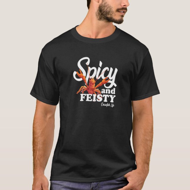Crawfish Spicy And Feisty Crawfish Boil Cute Crawd T Shirt (Framsida)