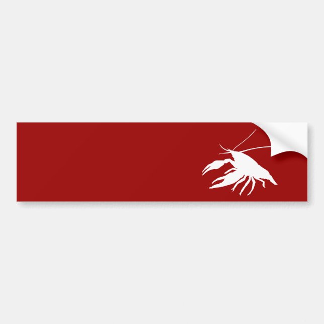 crawfish's　silhouette (White) Bildekal (Framsidan)