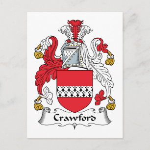 Crawford familjevapen vykort