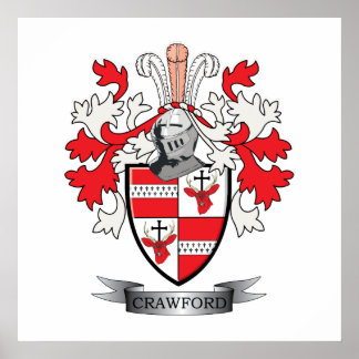 Crawford Family Crest Jackar om Arm Poster