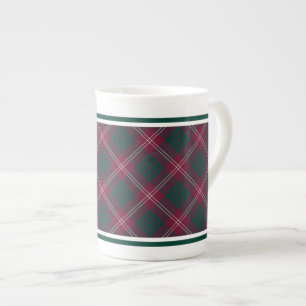 Crawford Family Tartan Maroon och Mörk grönt Play Benporslin Mugg