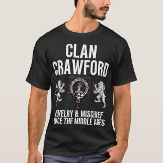 Crawford Klan Scottish Namn Jackar av Arm Tartan F T Shirt