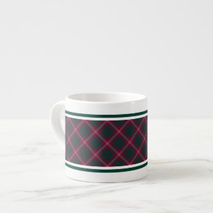 Crawford klanmörk - röd skotsk Tartan Espressomugg