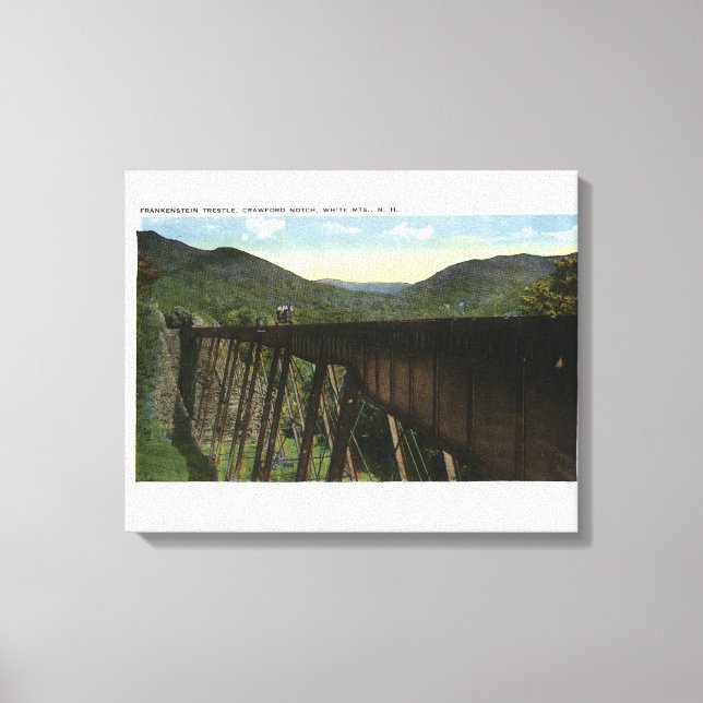 Crawford Notch View of Frankenstein Trestle Canvastryck (Framsida)