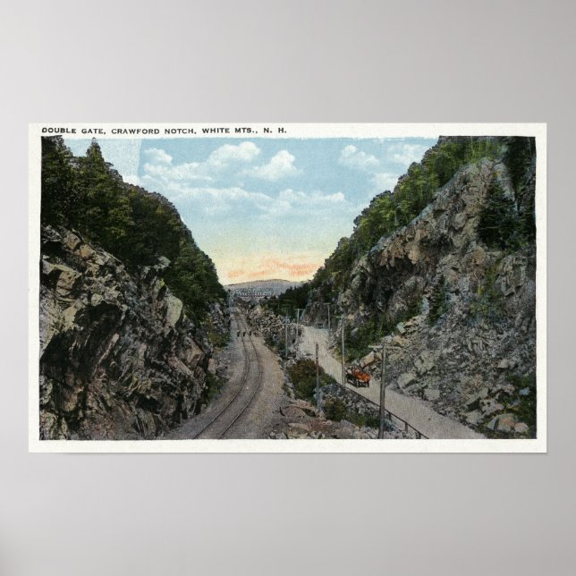 Crawford Notch View of the Dubbla Grind Poster (Framsidan)