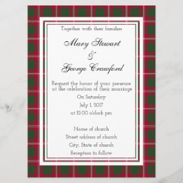 Crawford Scottish Bröllop Vin etikett Inbjudningar