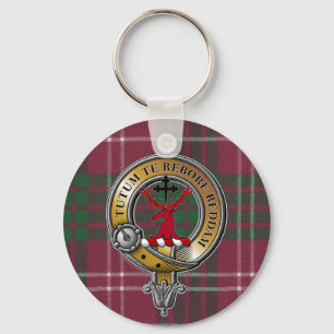 Crawford Tartan & Badge Nyckelring
