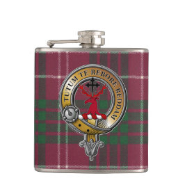 Crawford Tartan och Badge Fickplunta