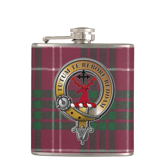 Crawford Tartan och Badge Fickplunta (Framsidan)