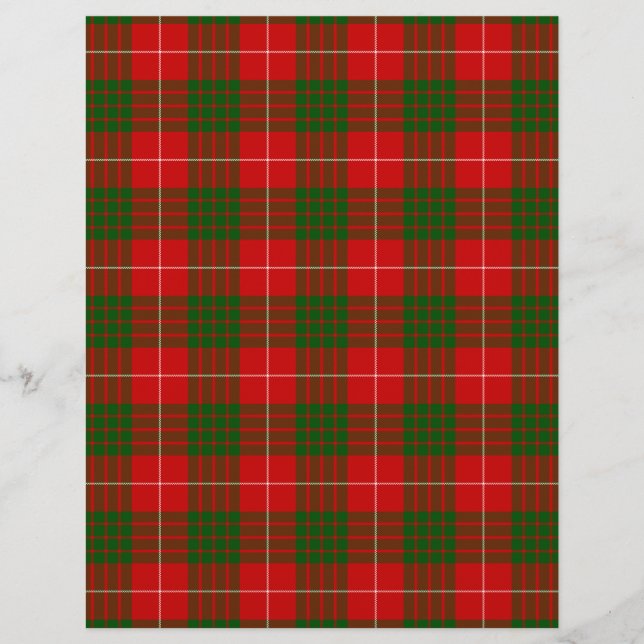Crawford tartan Red grönt plaid (Framsida)