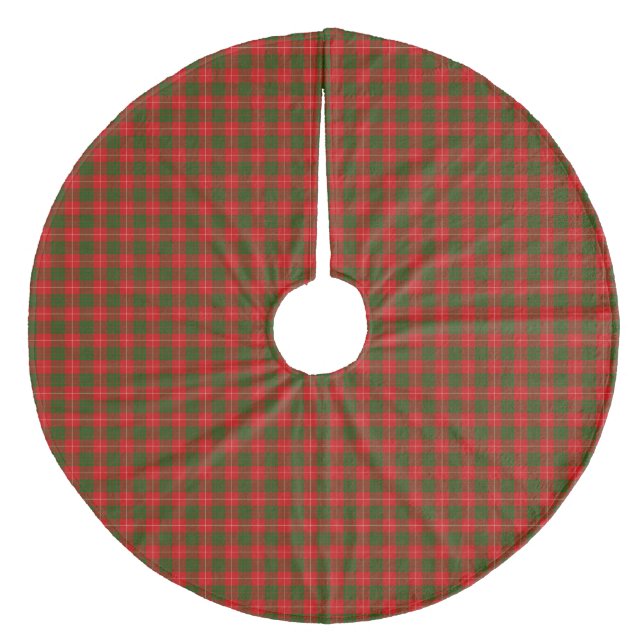 Crawford tartan Red grönt plaid Julgransmatta Fleece (Framsidan)