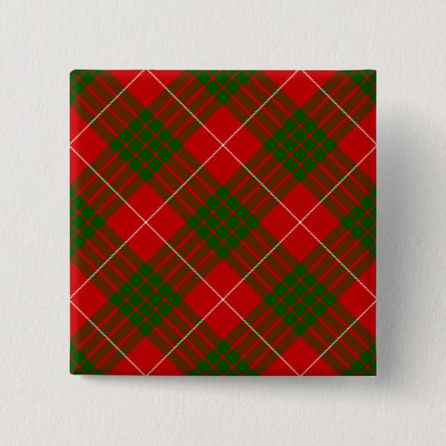 Crawford tartan Red grönt plaid Knapp (Framsida)