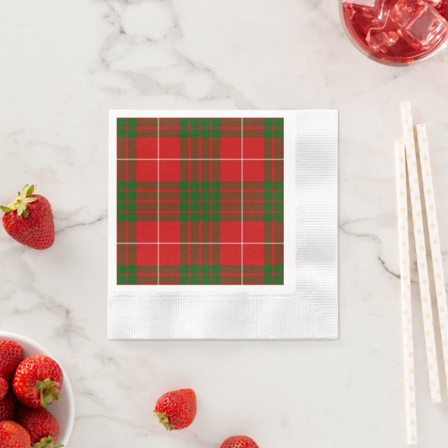 Crawford tartan Red grönt plaid Pappersservett (Insitu)