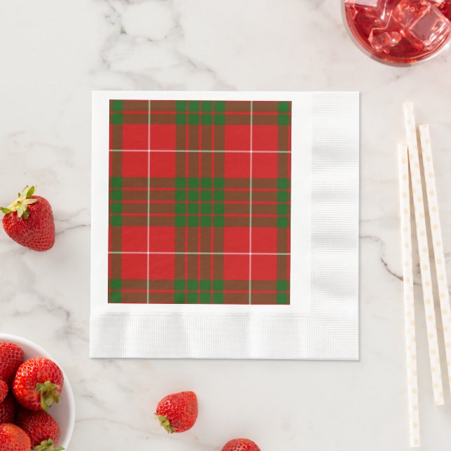 Crawford tartan Red grönt plaid Pappersservett (Insitu)
