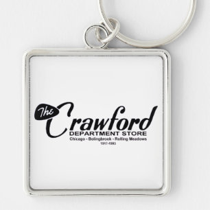 Crawford varuhus Chicagoland - 1917-1993 Fyrkantig Silverfärgad Nyckelring