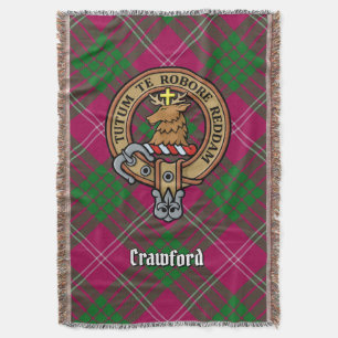 Crawfordklanets vapen över tartan filt