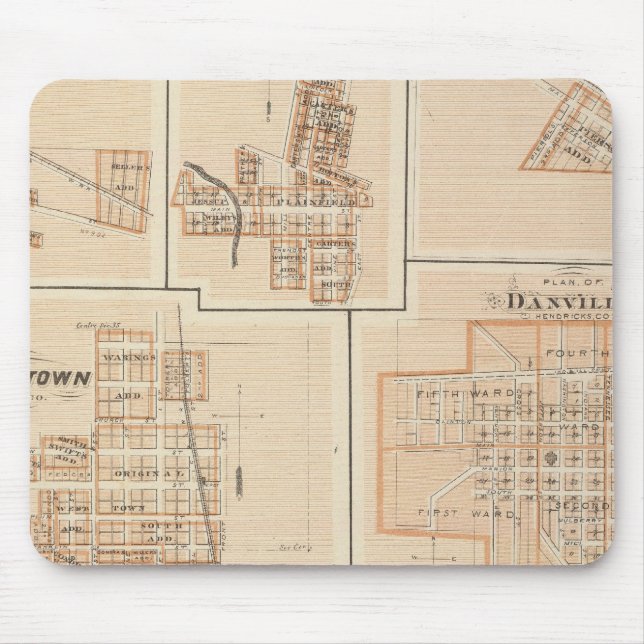Crawfordsville, Montgomery Co med Brownsburg Musmatta (Framsidan)