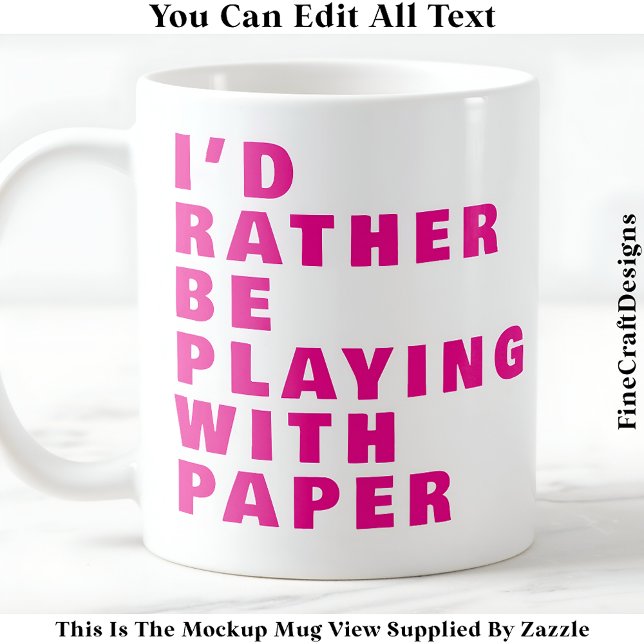 Crawing Älskare Mugg, Anpassningsbar Papper Quote  Kaffemugg (Skapare uppladdad)
