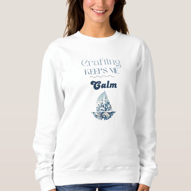Crawing Behållas Me Lugn Sailing Typography T Shirt (Framsida)