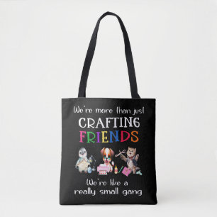 Crawing Friends = Small Gang Tote Bag Tygkasse