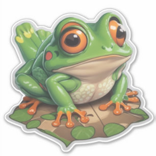 Crawing Joy Frog-inspirated Sticker-samlingar Klistermärken