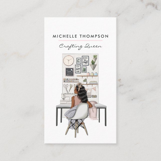 Crawing Queen Crafter Visitkort (Framsida)