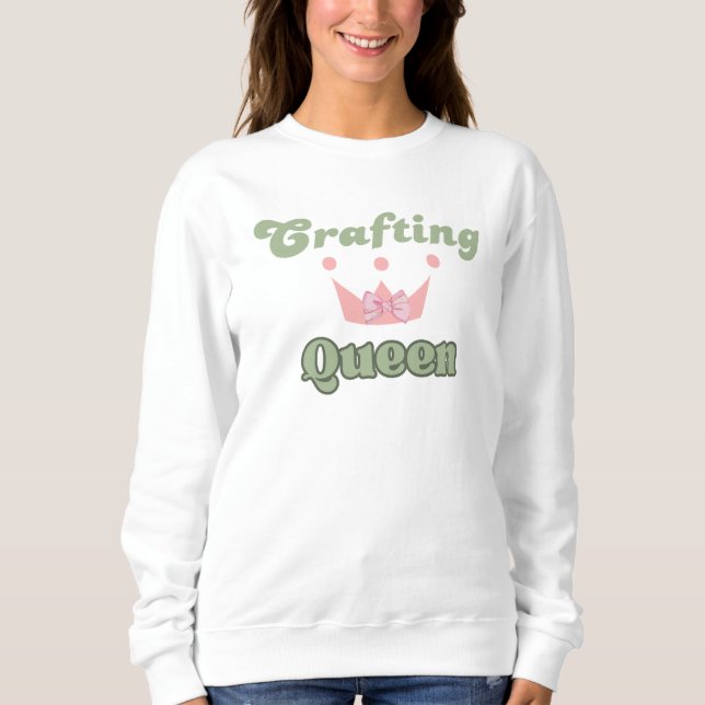 Crawing Queen Design Typography T Shirt (Framsida)