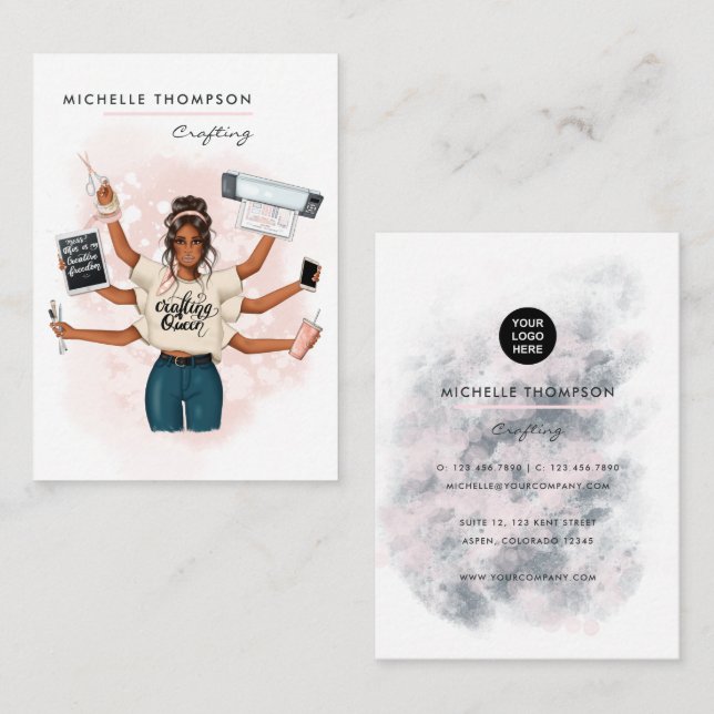 Crawing Queen Visitkort (Fram/baksida)