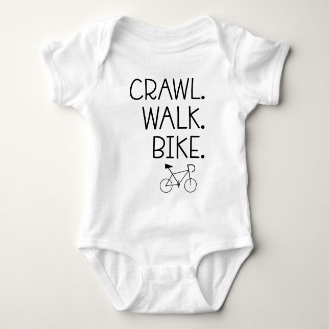 Crawl Walk Bike - Cute Bike Rider - Baking T Shirt (Framsida)