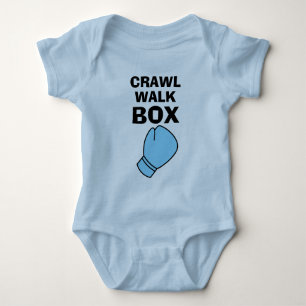 Crawl Walk Box Blue boxing glove baby bodydress T Shirt