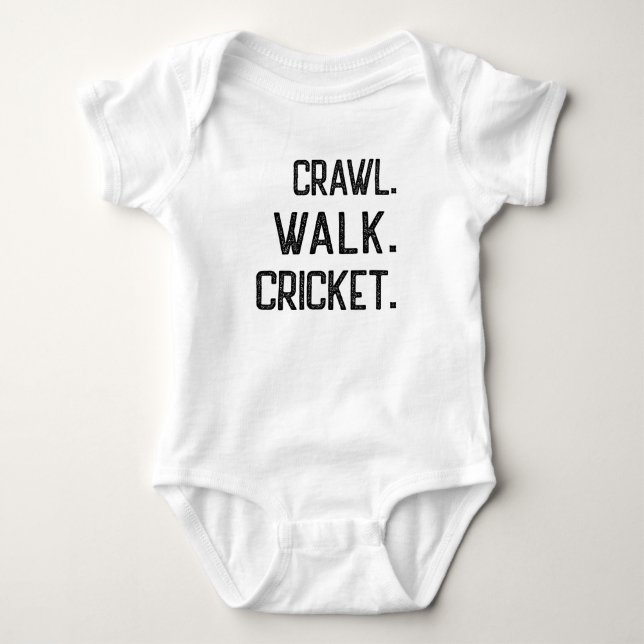 Crawl Walk Cricket, Cute Cricket Älskare T Shirt (Framsida)