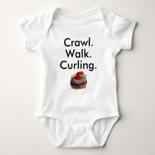 Crawl Walk Curling Baby Bodykostydräkt T Shirt