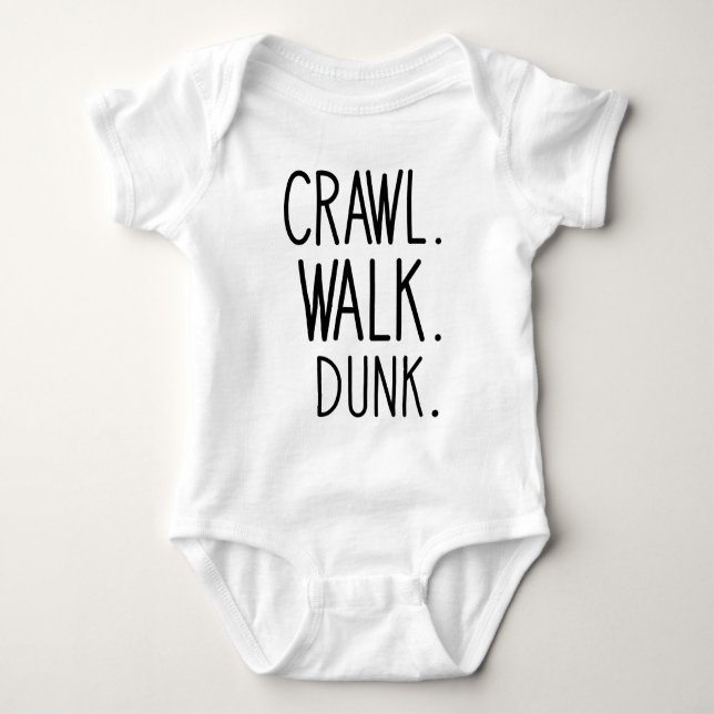 Crawl Walk Dunk - Basket T Shirt (Framsida)