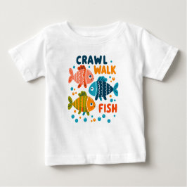 Crawl Walk Fish | Vattenmilstolpar för fiske T Shirt