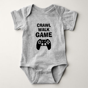CRAWL WALK GAME kul baby bodysuit för framtida spe T Shirt