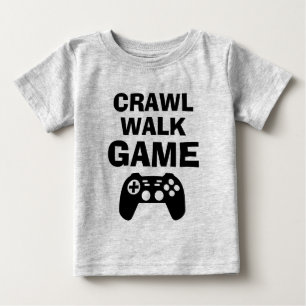 CRAWL WALK GAME lustiga spelcitat baby skjortor Tee