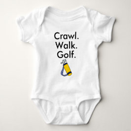 Crawl Walk Golf Golfer Golfing Baby Bodydrädräkt T Shirt
