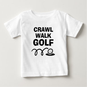 Crawl Walk Golf Söt baby top för nyfödda barn T Shirt