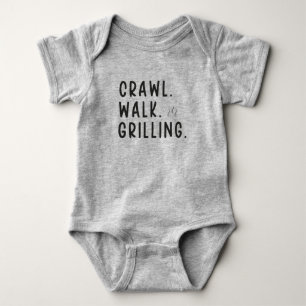Crawl Walk Grillning Grillfest T Shirt