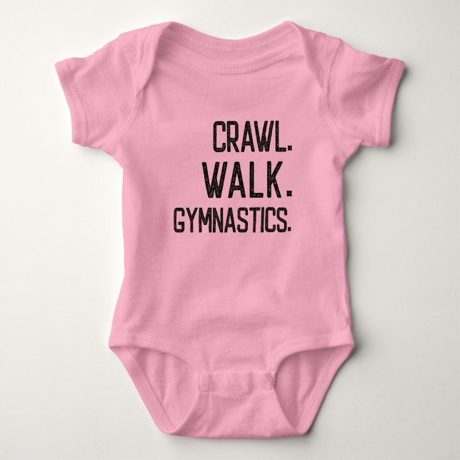 Crawl Walk Gymnastik T Shirt (Framsida)