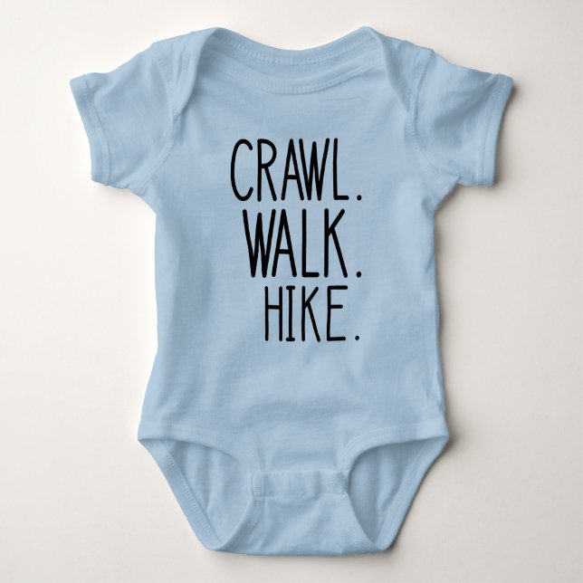 Crawl Walk Hike, Vandring T Shirt (Framsida)