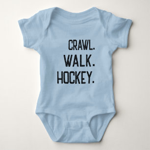 Crawl Walk Hockey - Söt liten hockey T Shirt