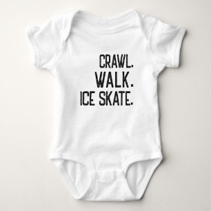 Crawl Walk Is Skrida, Is Skating Familj T Shirt